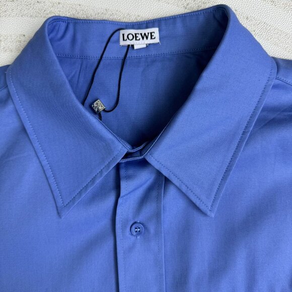 Loewe Couple's Embroidered Logo Chest Shirt Blue - Picture 5 of 16